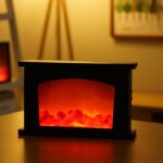 House Shaped LED Fireplace Lantern_Realistic Moving Flame Effect Tabletop Lamp for Home Decor, Cozy Night Light & Indoor Ambiance - Image 6