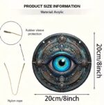 Gothic Evil Eye Wall Hanging Decor - Mystical Blue Eye Protection Amulet - Round Steampunk Style Home & Office Wall Art - High-Quality Decorative Hanging Piece - Image 7