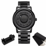 Rclock Magnetic Ball Men's Luxury Watch - Creative Minimalist Pointerless Design - Black Technology Concept Quartz Wristwatch - Premium Stainless Steel Watch for Men - Image 10