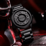 Rclock Magnetic Ball Men's Luxury Watch - Creative Minimalist Pointerless Design - Black Technology Concept Quartz Wristwatch - Premium Stainless Steel Watch for Men - Image 8