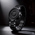 Rclock Magnetic Ball Men's Luxury Watch - Creative Minimalist Pointerless Design - Black Technology Concept Quartz Wristwatch - Premium Stainless Steel Watch for Men - Image 6