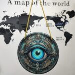 Gothic Evil Eye Wall Hanging Decor - Mystical Blue Eye Protection Amulet - Round Steampunk Style Home & Office Wall Art - High-Quality Decorative Hanging Piece - Image 9