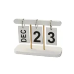 Wooden Flip Desk Calendar - Creative Manual Page Turning Perpetual Calendar for Office & Home Decor - Image 6