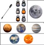 USB Planet Projection Lamp with 12 Galaxy Films - 360° Flexible Earth & Moon Star Projector - Romantic Night Light for Bedroom Decor, Photography ,Creative Lighting & Kids Gift - Image 3
