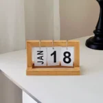 Wood Flip Chart Permanent Desk Calendar - Image 4