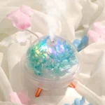 Preserved Flower Ultrasonic Air Humidifier - 260ml Portable USB Essential Oil Diffuser - Image 8