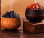 Wood Essential Oil Diffuser, Charcoal Fire Air Humidifier, Aroma Diffuser with Night Light - Image 3