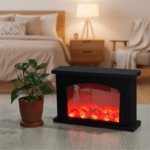 House Shaped LED Fireplace Lantern_Realistic Moving Flame Effect Tabletop Lamp for Home Decor, Cozy Night Light & Indoor Ambiance