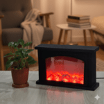 House Shaped LED Fireplace Lantern_Realistic Moving Flame Effect Tabletop Lamp for Home Decor, Cozy Night Light & Indoor Ambiance - Image 2