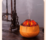 Wood Essential Oil Diffuser, Charcoal Fire Air Humidifier, Aroma Diffuser with Night Light - Image 8