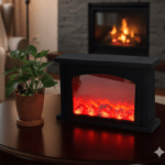 House Shaped LED Fireplace Lantern_Realistic Moving Flame Effect Tabletop Lamp for Home Decor, Cozy Night Light & Indoor Ambiance - Image 3
