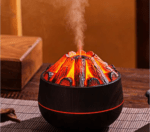 Wood Essential Oil Diffuser, Charcoal Fire Air Humidifier, Aroma Diffuser with Night Light - Image 5