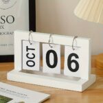 Wood Flip Chart Permanent Desk Calendar - Image 2