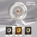 Astronaut Galaxy Night Light - Creative Spaceman LED Table Lamp with Touch Sensor & Hand Gesture Brightness Control - 3 Light Modes for Bedroom, Kids Room & Special Gift - Image 8
