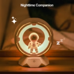 Astronaut Galaxy Night Light - Creative Spaceman LED Table Lamp with Touch Sensor & Hand Gesture Brightness Control - 3 Light Modes for Bedroom, Kids Room & Special Gift - Image 3