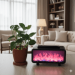 Fireplace Flame Humidifier Colorful Light Flame Essential Oil Diffuser - Image 4