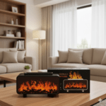 Fireplace Flame Humidifier Colorful Light Flame Essential Oil Diffuser - Image 3