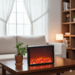 Modern Slim LED Fireplace Lamp Realistic Moving Flame Effect _ USB & Battery Powered Warm Night Light for Gift, Home Decor - Image 2