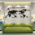 3D Acrylic World Map big Size Acrylic Decorative 3D Wall Sticker For wall Decor - Image 5