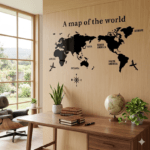 3D Acrylic World Map big Size Acrylic Decorative 3D Wall Sticker For wall Decor - Image 3