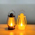 Mini Vintage LED Decorative Lantern with Realistic Flickering Flame 2 Pices Combo Pack