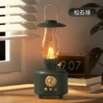 Rechargeable Retro Lantern Bluetooth Speaker with Warm LED Light | FM Radio | USB TF Card AUX | Waterproof Portable Sound System